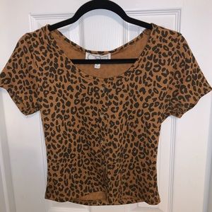 Hippie Rose Cheetah Print Crop Top